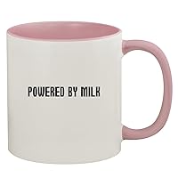 Powered By Milk - 11oz Ceramic Colored Inside & Handle Coffee Mug, Pink