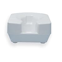 Elevated Bath Tub Seat with Suction Cup Feet for Children and Adults, Fits Standard Toilets - Molded Plastic, White (727110000)