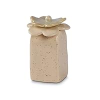 Ceramic Keepsake urn for Ashes 'Flower vase' Beige | This Beige Ceramic Mini or Keepsake urn for Ashes 'Flower vase' is Made in a Modern Pottery Where The Craft and Love for The Work Stands Central.