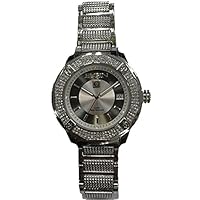 Accutime Elgin Men's Silver Tone Analog Watch with Crystal Accents (Model FG160032AZ)