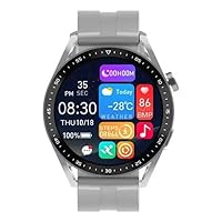 Smartwatch Hw3Pro Round Screen Voice Assistant Bt Call NFC (Silver)