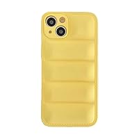 Case for iPhone 15 Pro Max,Luxury Down Jacket Design Soft Unzip Sofa Silicone Puffer Touch Cloth Full Portection Shockproof Girls Women Phone Case for iPhone 15 Pro Max,6.7 inch 2023 (Yellow)