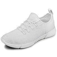LED Sports Shoes Sneakers Flashing Light Up Casual Dancing Hiking Shoes， (US7-Women), White