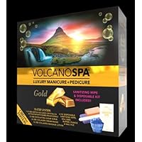 Volcano spa 5-in-1 pedicure box, luxury pedicure spa kit (Gold)