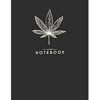 Lined Notebook: Wide Ruled - 8.5 x 11 - 110 Lined Sheets | Black and White Cannabis Leaf Cover Lined Notebook: Wide Ruled - 8.5 x 11 - 110 Lined Sheets | Black and White Cannabis Leaf Cover Paperback