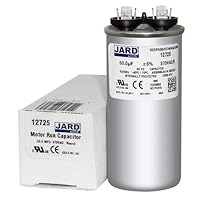 50 uF x 370 VAC Round Run Capacitor by JARD # 12725
