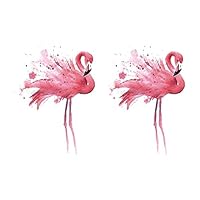 5 pcs Hand-Painted Pink Bird Flamingo Small Fresh Temporary Tattoo Female Waterproof Realistic Temporary Tattoo