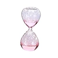 Bubble Singing Hourglass Timer Dream Crystal Hourglass Glass Liquid Motion Timer Hourglass Birthday Gifts Table Decoration (Pink)
