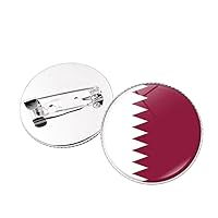 Qatars Flag Brooch - Qatars Flag Pin Lapel Badge Pin Button Brooch For Suit Tie Hat Women Men,Novelty Jewelry Brooch For Patriot Clothing Bag Accessories
