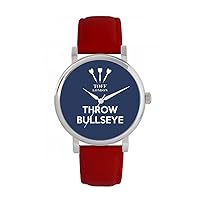 Dark Blue Throw Bullseye Watch Ladies 38mm Case 3atm Water Resistant Custom Designed Quartz Movement Luxury Fashionable