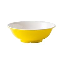 Reusable Restaurants Bowls Plastic Bowl for Pasta,Cereal,Salad,Rice and Soup,Melamine,22oz,6.81inch (Pack of 240) (Yellow&White)