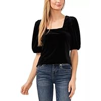 CeCe Women's Square Neck Short Puff Sleeve Top 060