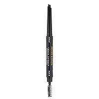 Arches & Halos Angled Brow Shading Pencil - Dual Ended Pencil and Brush with Highly Pigmented Color - Define, Detail and Build Brows - Vegan and Cruelty Free Makeup - Charcoal, 0.012 oz