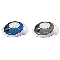 Homedics White Noise Sound Machines, Blue and Gold, Portable with 6 Nature Sounds, Auto-Off Timer