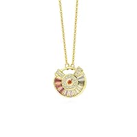 Bohemian Necklaces for Women,Rainbow sun,Bohemian pendant,Sterling silver necklace,Bohemian pendant,18k gold plating,gift box,for Teen Girls,Bohemian Jewelry