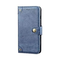 Drop Protection Flip Case Compatible for BLU G9 Pro -6.3”/BLU Vivo XII -6.3” Metal Buckle Leather Wallet Pouch Cover Case Card Holder with a Viewing Stand(Blue)