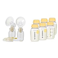 Medela Symphony Breast Pump Kit, Double Pumping System Includes Everything Needed to Start Pumping & Breast Milk Collection and Storage Bottles, 6 Pack, 5 Ounce Breastmilk Container