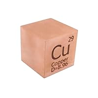 Copper Cube Cu 99.95% Element Cube Pure 25.4mm Density Cube for Element Collection Periodic Table Hunter, and More (1