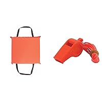 STEARNS Nylon Utility Flotation Cushion (16in x 14in) and Shoreline Marine Safety Whistle | Emergency Survival Set