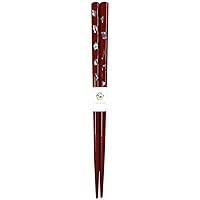 Aoba 248576 Natural Wood Chopsticks, Supreme Pebble Stone, Red, 7.1 inches (18 cm), Made in Japan, Dishwasher Safe