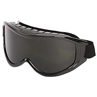 Sellstrom Flexible, Impact Resistant Odyssey II Protective Safety Goggle for Cutting/Grinding, Indirect Vents, Adjustable FR Strap, High Temperature Black Frame, Shade 5 IR/UV Lens, S80210