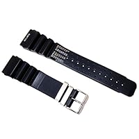 24MM Black Silver Rubber ND Limits Sport Watch Band Strap FITS PROMASTER