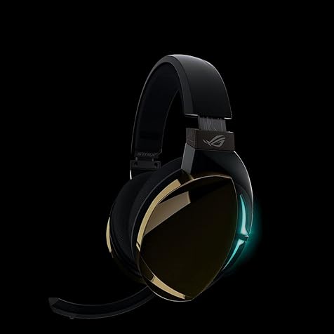 ASUS ROG Strix Fusion 500 Gaming Headset with Headset-to-Headset RGB Light Synchronisation via Mobile App Control, Hi-Fi-Grade ESS DAC and Amplifier and 7.1 Virtual Surround, Black
