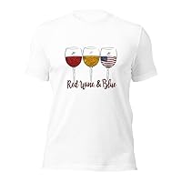 Happy 4Th of July Wine Glasses Shirt | Red White and Blue | Patriotic Shirt | Independence Day T-Shirt