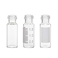 CV-1152-1232, Clear Autosampler R.A.M.TM Vial with White Grad. Spot, 2.0mL Capacity, 12mm Diameter, 32mm Height, 9mm Thread, Pack of 100