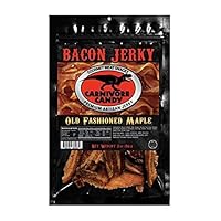Old Fashioned Maple Bacon Jerky – Jurassic Jerky with Amazing Taste, high protein content, no preservatives, MSG-free, low sodium (2 Oz - 1 Pack)