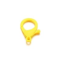 10pcs/Pack Colored Plastic Lobster Clasps,Plastic Lanyard Snap Clips,for Jewelry Making Accessories,DIY Crafts (Yellow)