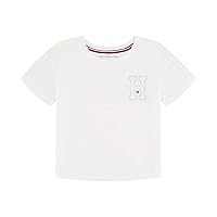 Tommy Hilfiger Girls' Short Sleeve Boxy Fit T-Shirt with Logo Print