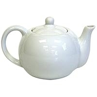 Hues & Brews Ivory White Teapot for One, 20 oz | Tea Kettle with Removable Lid