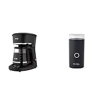 Mr. Coffee 12-Cup Programmable Coffee Maker + Mr. Coffee 14-Cup Coffee Grinder, Black