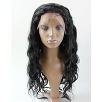 Full Lace Wigs Hand Made Human Hair Remy 100% Brazilian Virgin Color:#1 Body Wave Bw (10