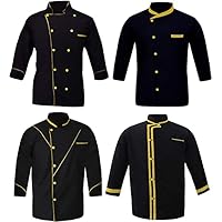Unisex Men's Chef coat, chef jacket Restaurant Kitchen Chef Uniform with (Small to 6XL size). pack of 4