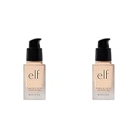 e.l.f. Flawless Finish Foundation, Lightweight & Medium Coverage, Semi-Matte Finish, Snow, 0.68 Fl Oz (20mL) (Pack of 2)