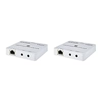 Monoprice 4K HDMI Extender Over Ethernet - CAT5e/6/7, 70 Meters (229 Feet) Power Over Cable (PoC) HDMI Loop Out, Smart EDID, IR Bidirectional Passthrough, White - Blackbird PRO-Sumer Series