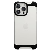 Arc Pulse Designed for iPhone 15 Pro Phone Case (2023), Minimalist Protective Shock Absorption Aerospace Grade Aluminum Shells + Elastomer Inlays Easy Fit 6.7 inch (Aluminum Matte Black)
