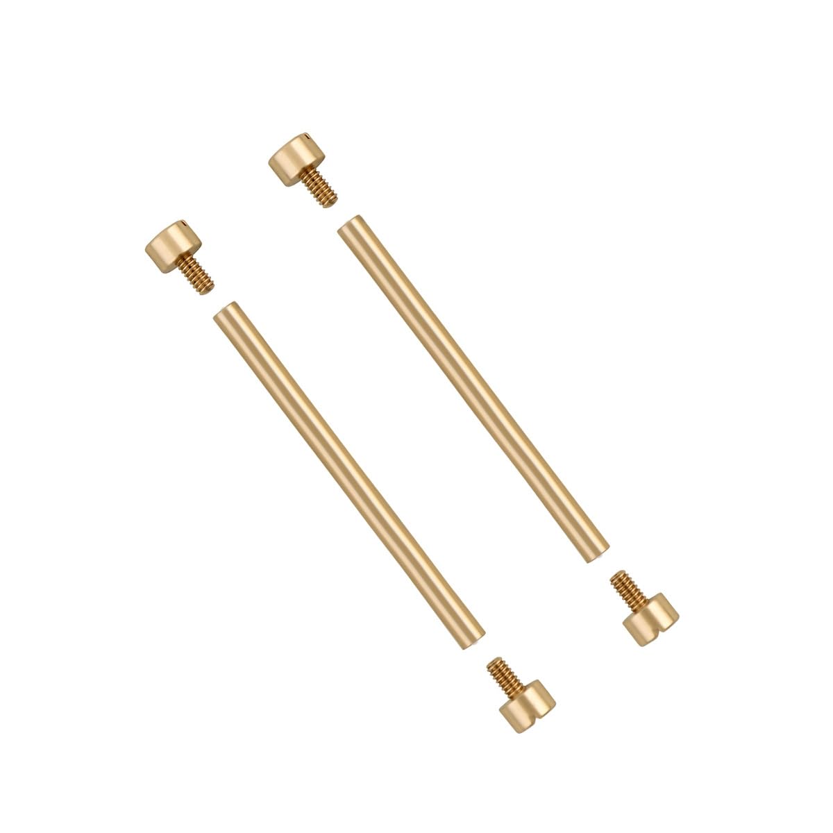 Ewatchparts 2 + 4 SCREW & TUBE (PINS) IN 27MM WATCH STRAP GOLD COLOR
