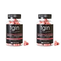 tgin Wild Growth Vitamins Hair Skin + Nails Gummies Duo Box - 120 Count - Repair - Restore - Hair Growth