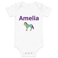 Amelia Personalized Baby Short Sleeve One Piece