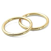Nose Ring Septum Hoop 20G/18G/16G/14G/12G 316L Surgical Stainless Steel Hinged Seamless Earrings, Diameter 5MM-16MM, Gold/Silver/Black/Rose Gold/Rainbow Color