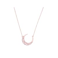 NORTHSTAR PEARLS AND JEWELRY: Crescent Moon Necklace for Adults, Available in Three Colors.