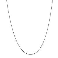 14ct White Gold Solid Polished .80mm Round Snake Chain Necklace Lobster Claw Jewelry for Women - Length Options: 41 46 51 61
