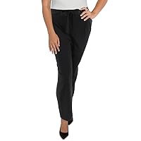 Calvin Klein Womens Plus Pleat Front Tapered Ankle Pants Black 18W