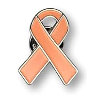 1 Uterine Cancer Awareness - Made to Last Enamel Ribbon Pin With Metal Clasp Pin - Show Your Support For Uterine Cancer