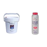 Spa Choice 472-3-5081 Sanitizing Granules Hot Tub Chlorine 5-Pounds, 1-Pack & Leisure TIME 22337A Spa 56 Chlorinating Granules for Hot Tubs, 2 lbs, Gray