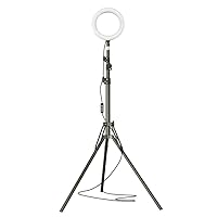 [Libra&Taurus] LED Ring Light with Stand 6.5 Inches/21cm, Dimmable 3 Light Modes 10 Brightness USB Beauty Selfie Ring Light