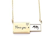 Shrews Black And White Animal Letter Envelope Necklace Pendant Jewelry
